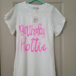 "Birthday Hottie" Shirt Dress/ Ashley Stewart